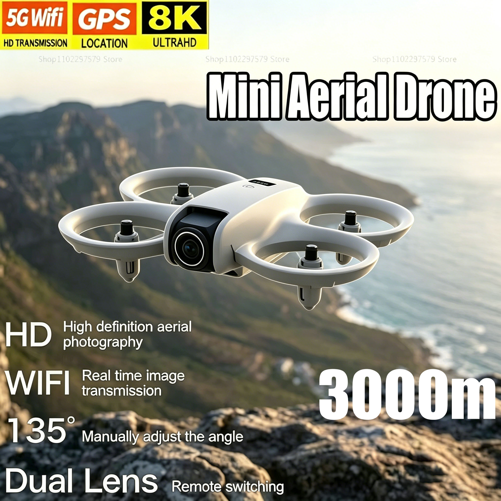 Top Rc Hobby Mini Xcub - Mini-Drohne mit 8K HD-Kamera FPV Faltbarer