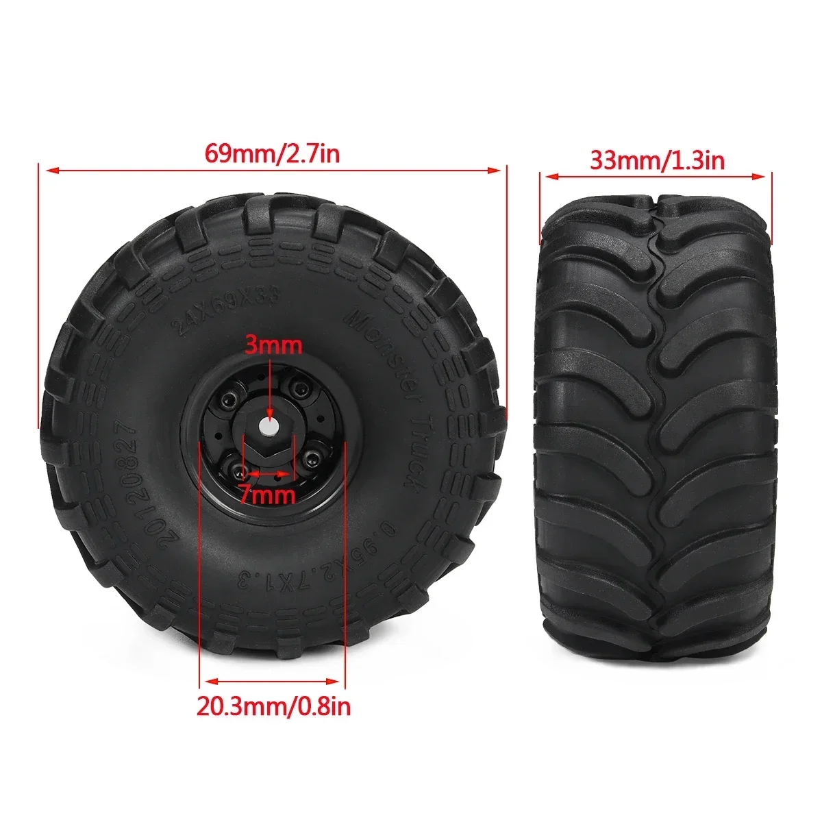 4 Stück Monster Truck Reifen m – Rc Truck Monster Bewertung und Preis